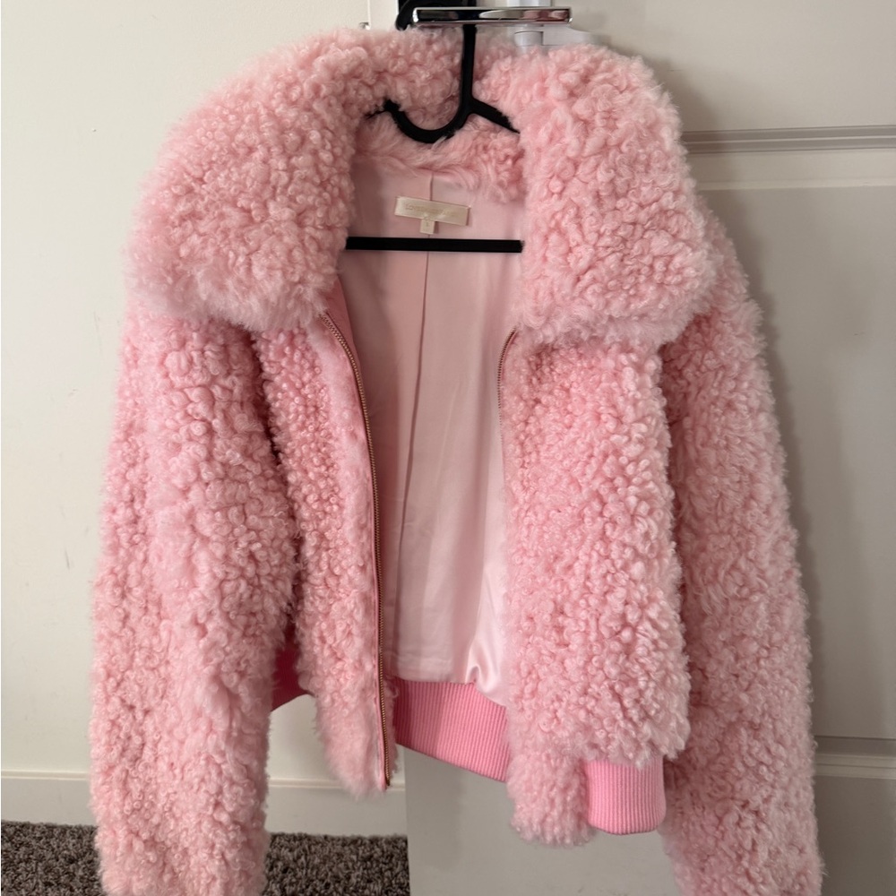Loveshackfancy Pink Shearling Jacket - image 3